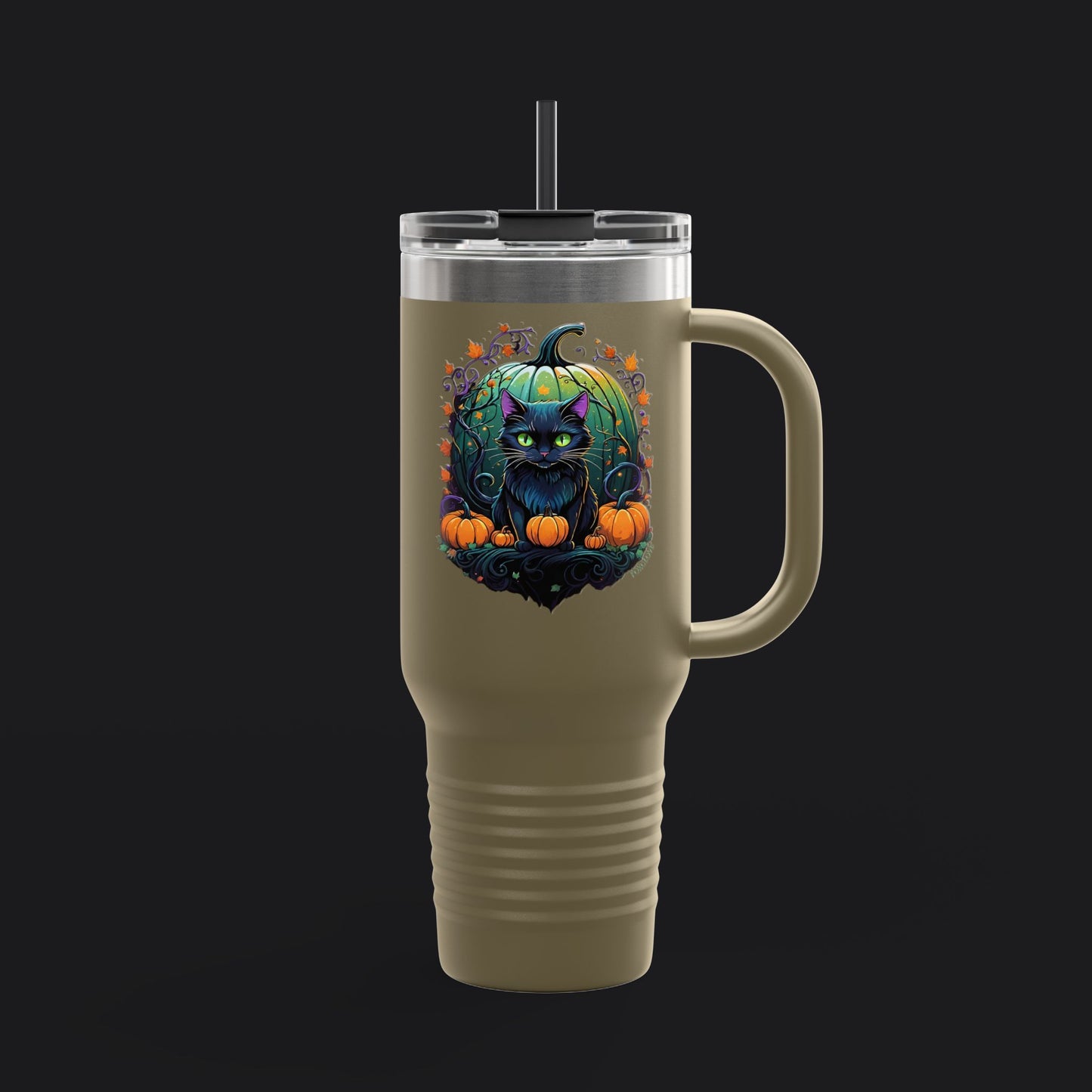 Pumpkin Kitty Insulated Travel Mug - 40oz