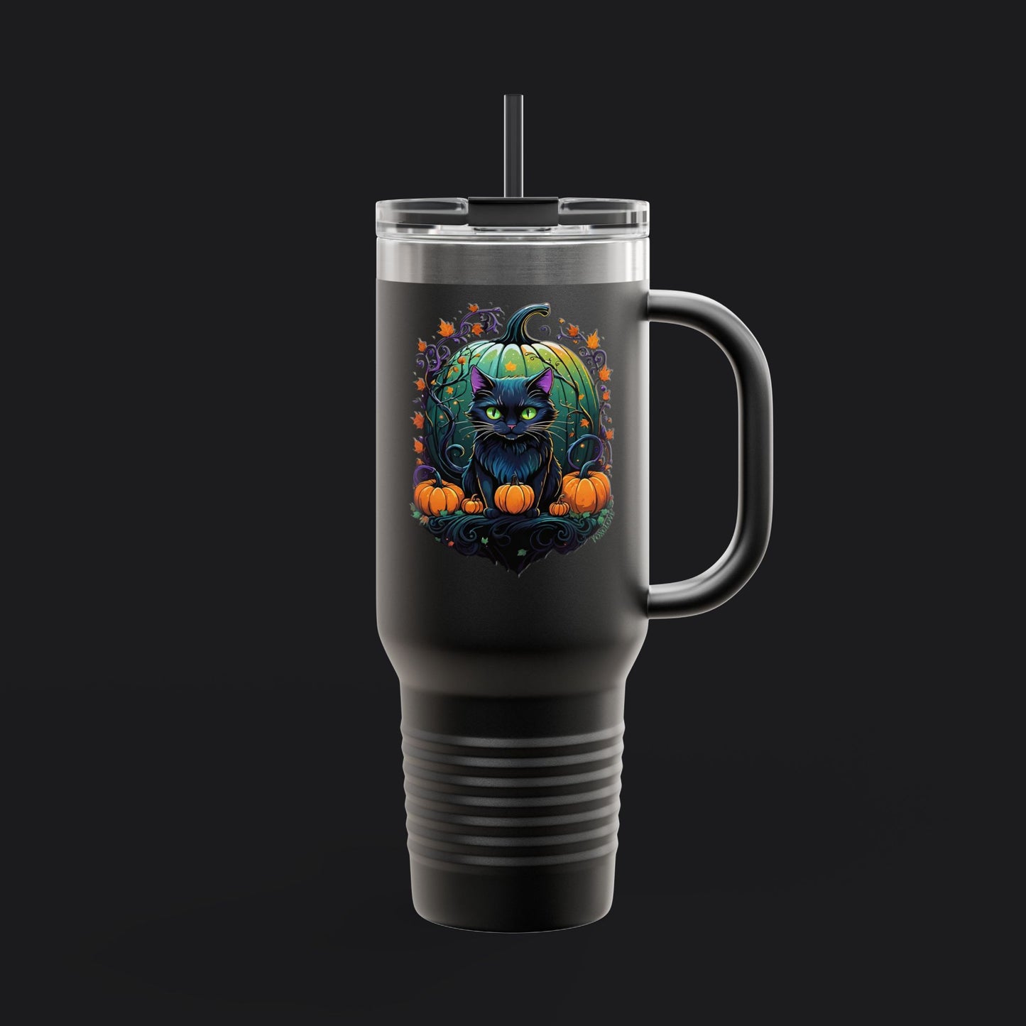 Pumpkin Kitty Insulated Travel Mug - 40oz