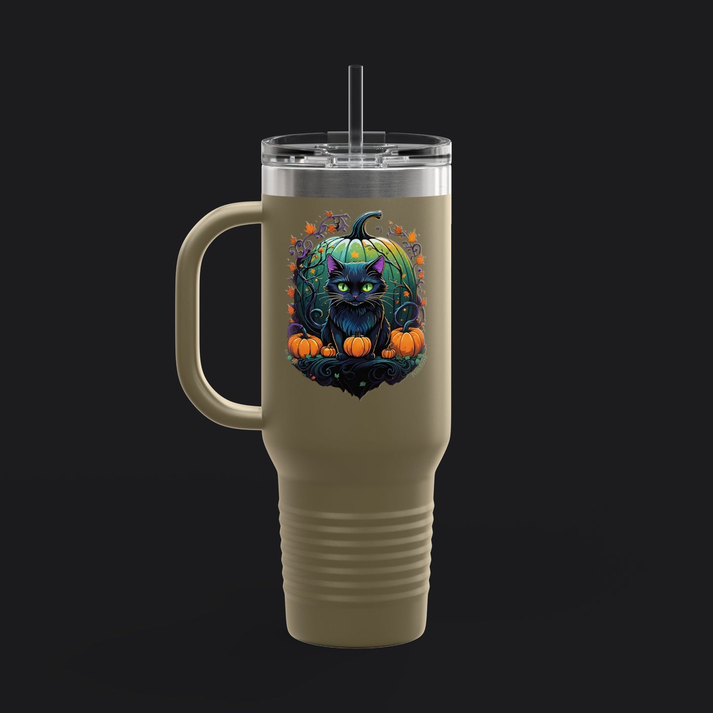 Pumpkin Kitty Insulated Travel Mug - 40oz