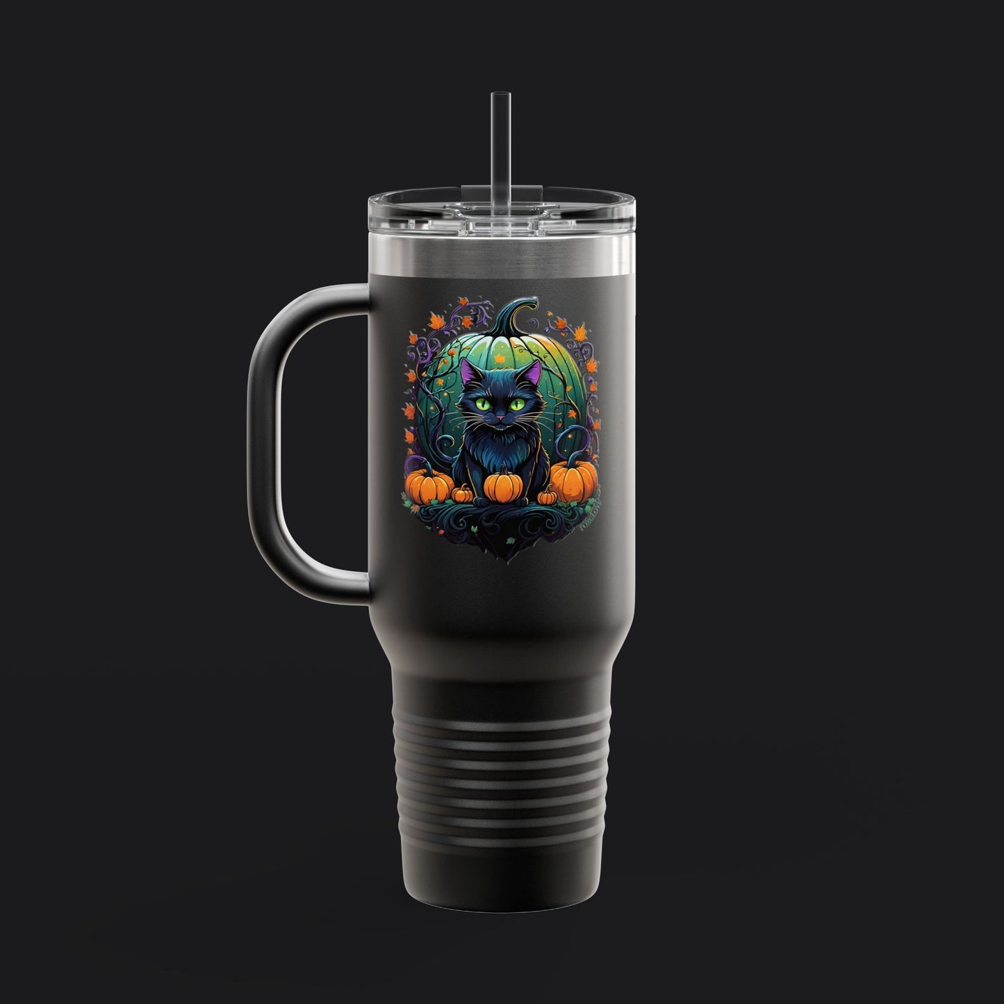 Pumpkin Kitty Insulated Travel Mug - 40oz