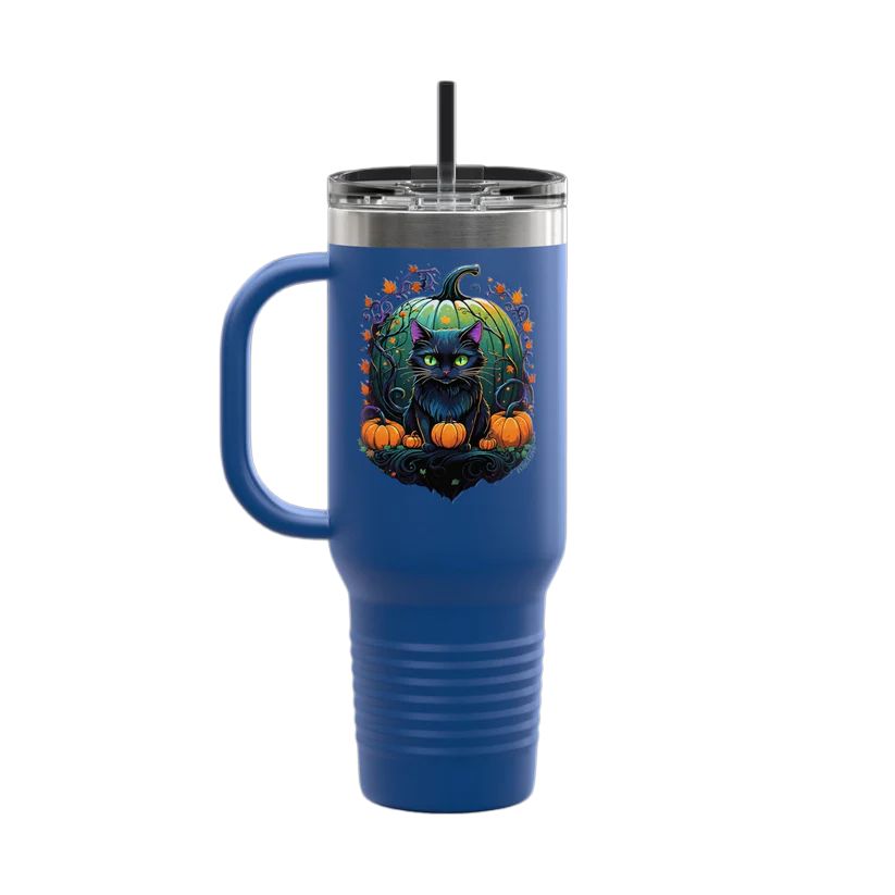 Pumpkin Kitty | 40 oz Insulated Travel Mug