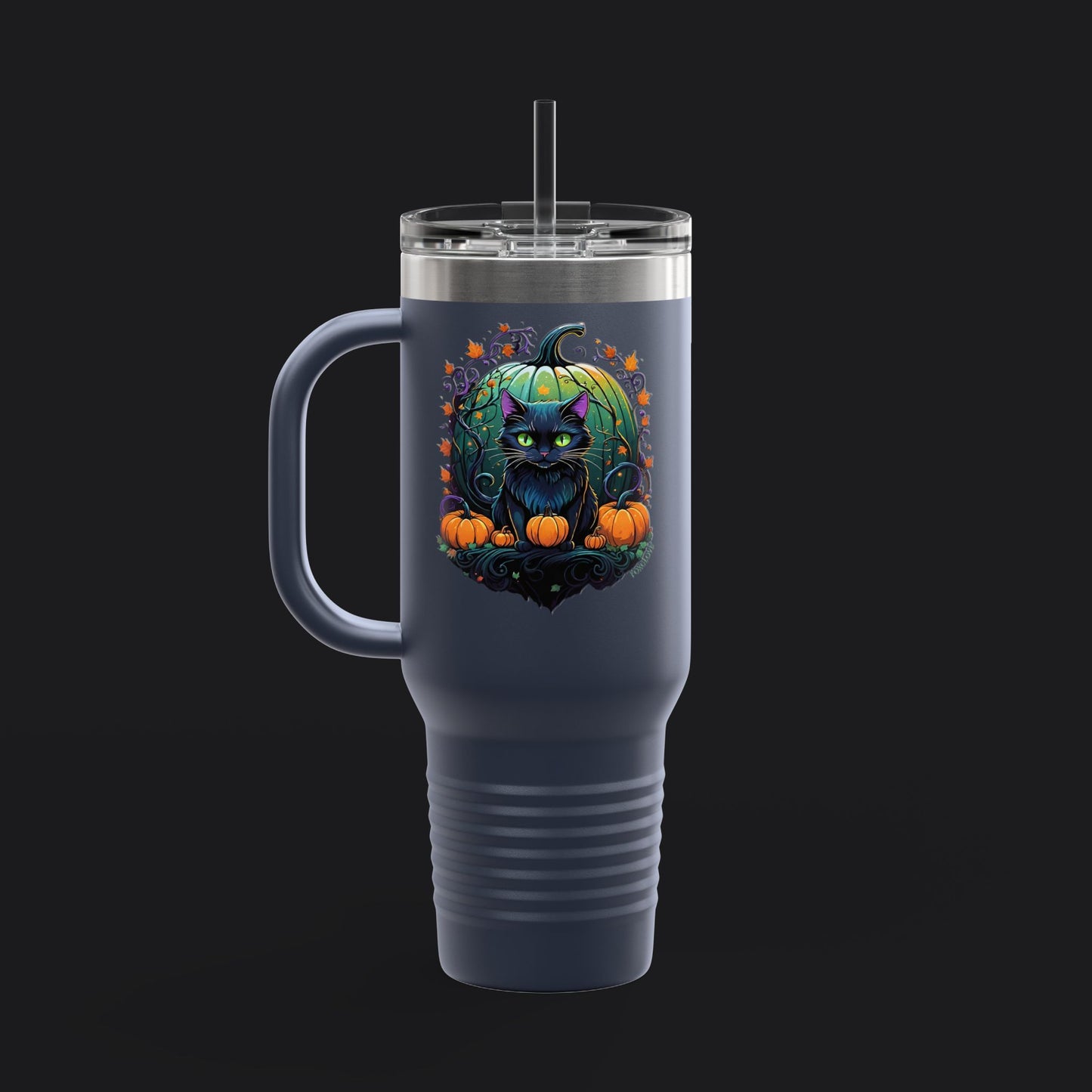 Pumpkin Kitty Insulated Travel Mug - 40oz