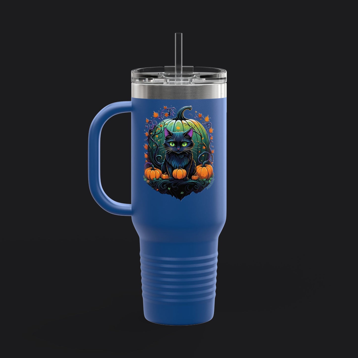 Pumpkin Kitty Insulated Travel Mug - 40oz