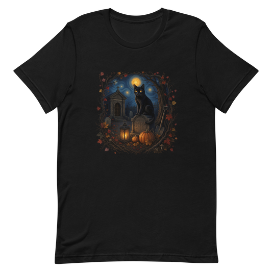 The Caretaker | Starry Night Black Cat Unisex T-Shirt