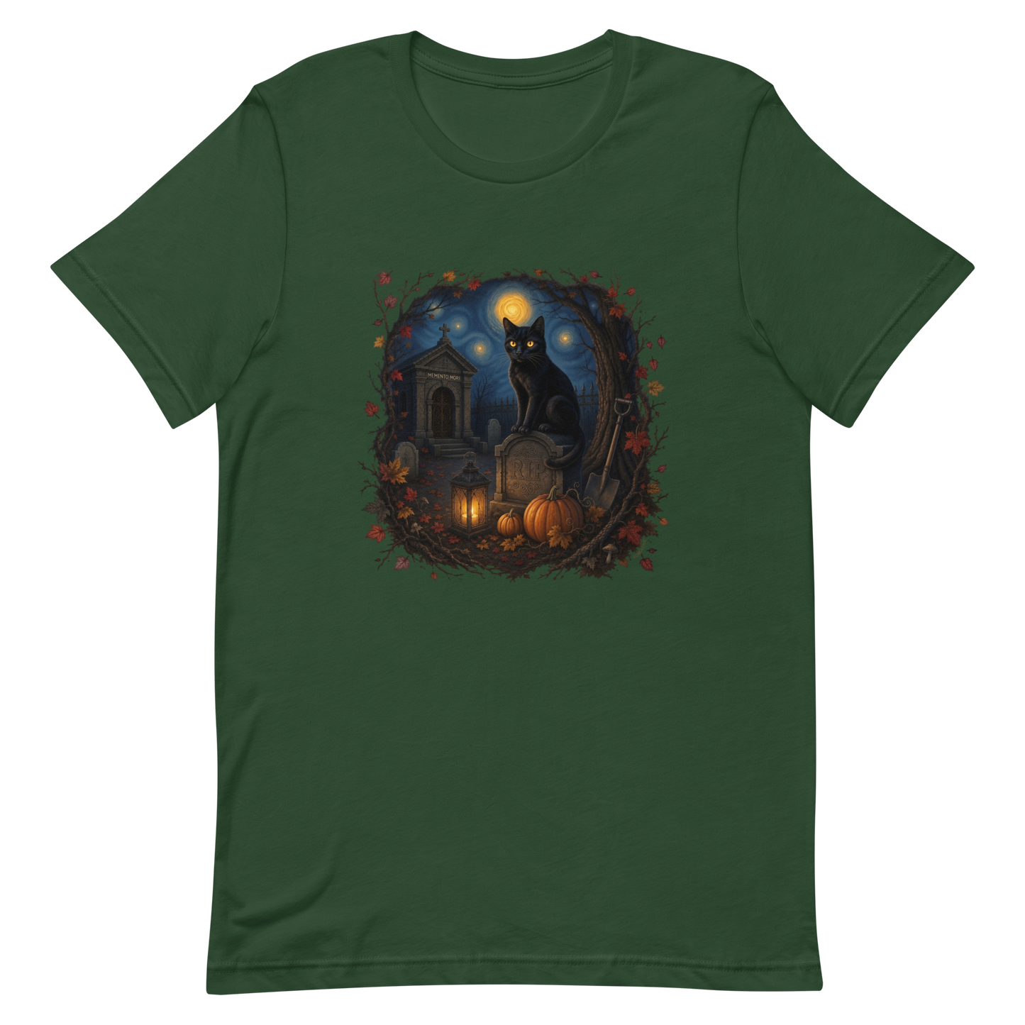 The Caretaker | Starry Night Black Cat Unisex T-Shirt