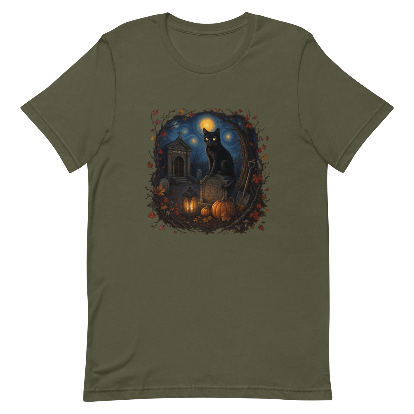 The Caretaker | Starry Night Black Cat Unisex T-Shirt