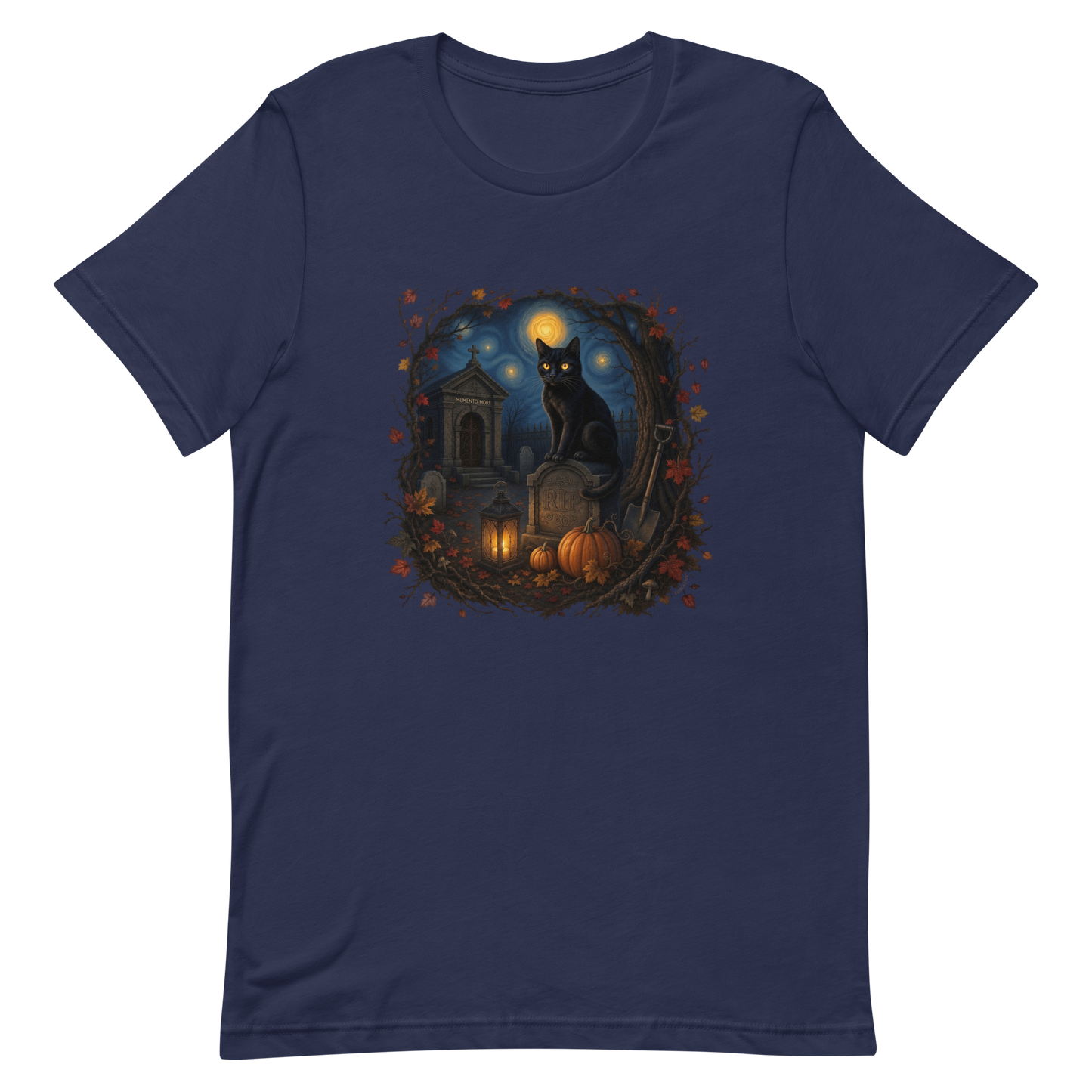 The Caretaker | Starry Night Black Cat Unisex T-Shirt