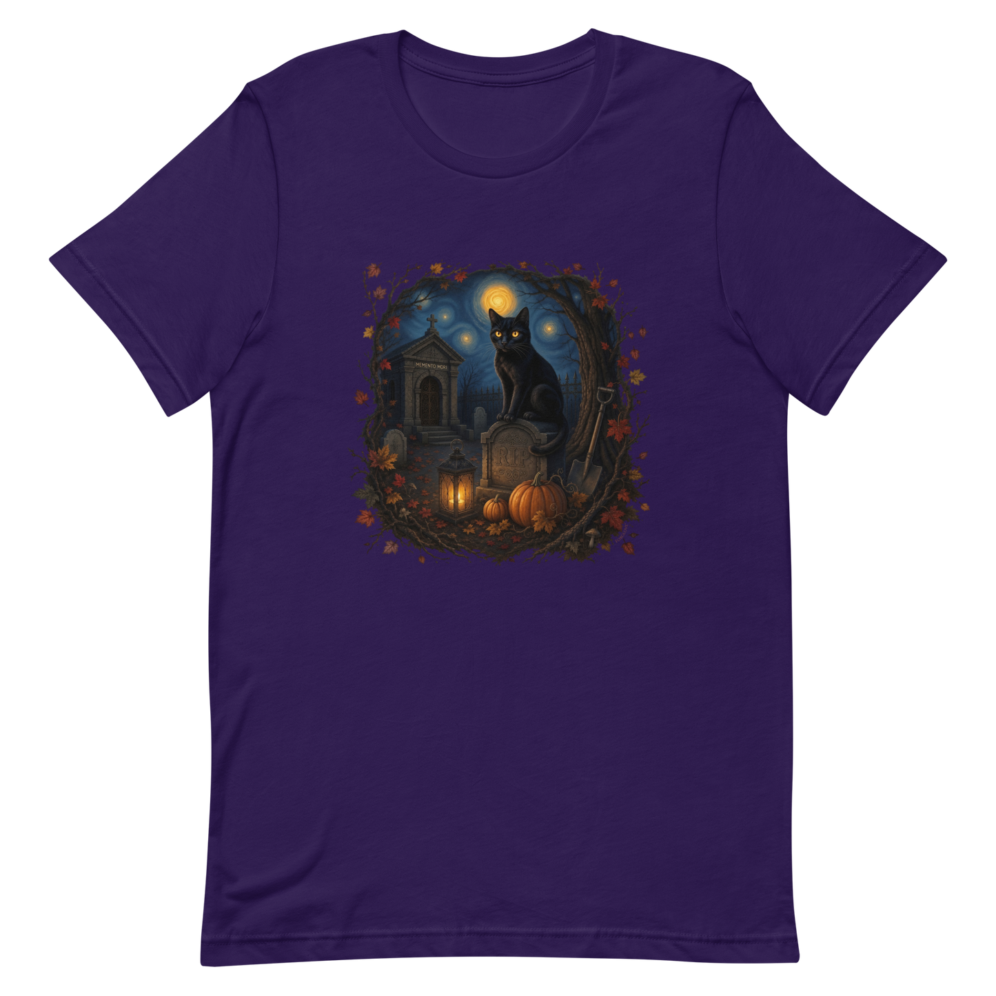 The Caretaker | Starry Night Black Cat Unisex T-Shirt